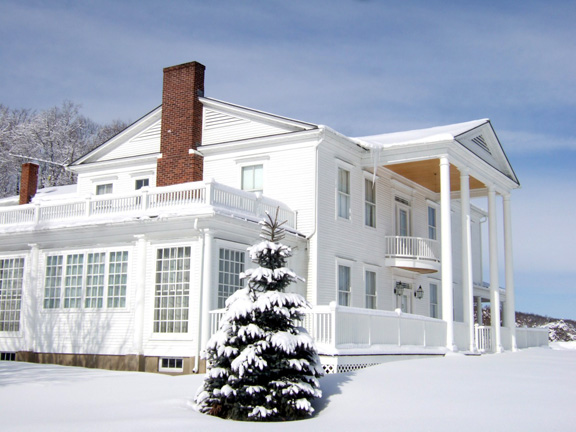 house in snow